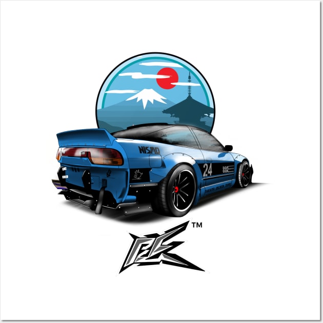 240SX nismo silvia s13 pandem blue Wall Art by naquash